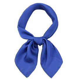 CHUNG Women's Scarf Satin bandanas Fashion Girls Scarves Wraps Emulation Silk Handbag retro 50s Hair Ribbons Handkerchief Necktie Square 70 * 70cm,Royal Blue
