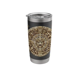 Penachos Aztecas Mexico Aztec Warrior Costume Men Mexican Stainless Steel Insulated Tumbler