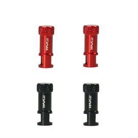 BESNIN Valve Caps with Valve Core Removal Function Multicoloured French Valve Caps Bicycle Dust Caps Presta Valve Caps Made of Aluminium Alloy 4pcs OR 8pcs (Black and Red 4 Pieces)
