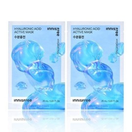 Innisfree Active Mask 25mL Hyaluronic Acid Moisture Filling (2) / 이니스프리 액티브 마스크 25mL 히알루론산수분충전 2개