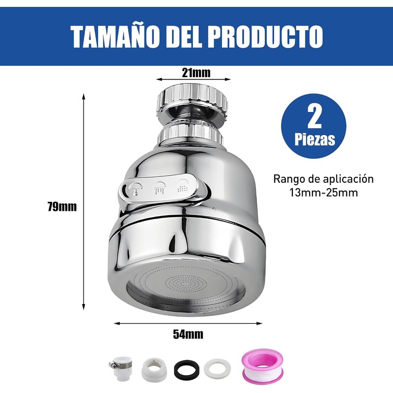 2 Piezas Regadera para Fregadero de Cocina, Aireador de Grifo
