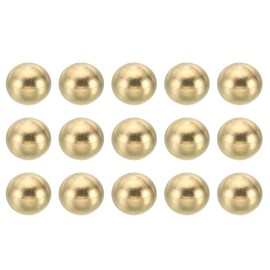 PATIKIL M6 x 1 Thread Cap Nuts Button 15 Pack Brass Ball Lamp Decoration Screw Caps Nut Cover Nut for Furniture Lighting or Crafts Project 12 mm