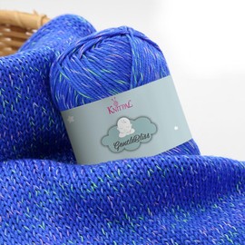 GentleBliss Baby Yarn – Ultra-Soft 100% Acrylic DK Yarn in Variegated Shades, 880 yds/400 g, Perfect for Cozy Baby Garments – Bulk 8-Skein Pack (Royal Blue)