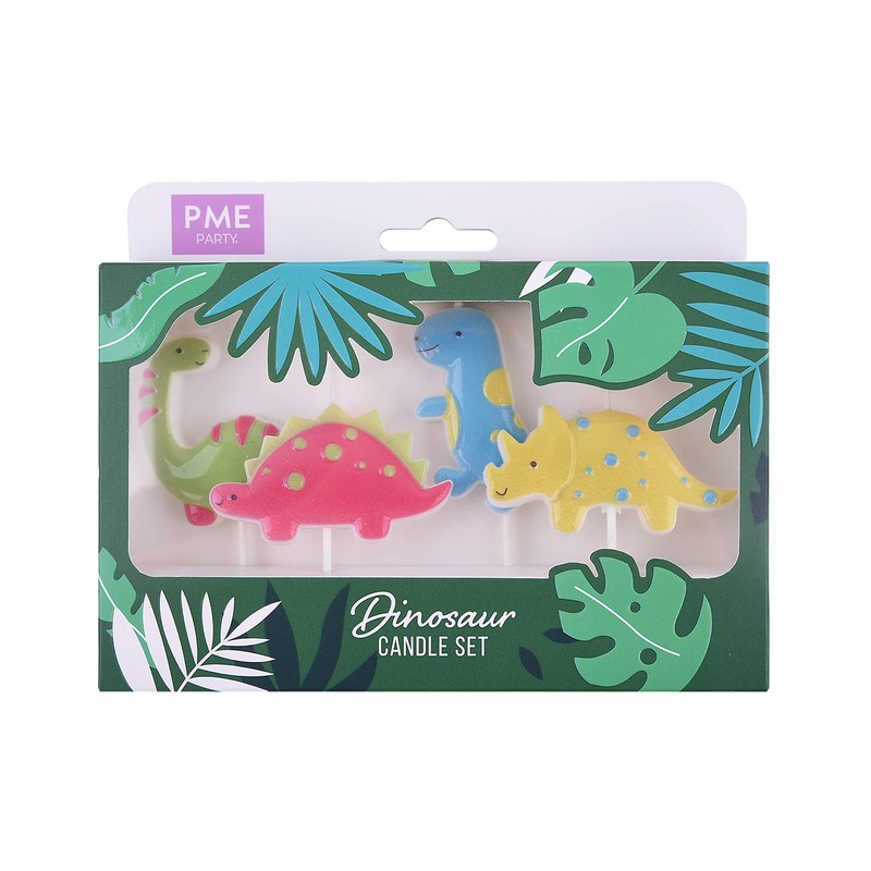 PME - Set di Candele a Forma di Dinosauro, Confezione