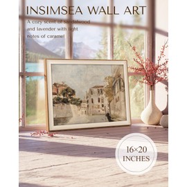 InSimSea Framed Canvas Wall Art Classical Cityscape Artwork Wall Decorations View of Venice Canvas Prints Bathroom Pictures Farmhouse Office Home Wall Decor 16x20In