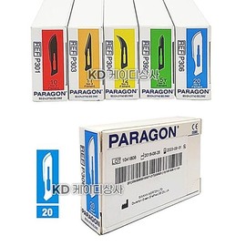 파라곤 멸균 메스날 20호 100개입 수술용 의료용칼 PARAGON Surgical Blade PARAGON Sterile Surgical Blades No. 20, 100 Pieces