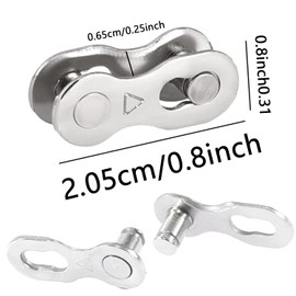 8 Pairs Bicycle Missing Link, Bike Chain Link, Reusable Steel Bicycle Chain, Mountain Road Bike Chain, Bicycle Chain Link Connector, Bicycle Chain Connector Links, for Road Mountain Bicycle