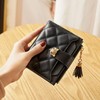 FOXLOVER Mini Wallet, Women's, Coin Purse, Zippered, Round Card, Genuine