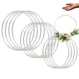 Metal Rings, Metal Rings Decoration for Dream Catcher Ring, Pack of 12 Metal Rings for Crafts, Wreath Rings, Decorative Rings for Hanging, Dream Catcher Ring, for Dream Catcher, Floristry, Wedding