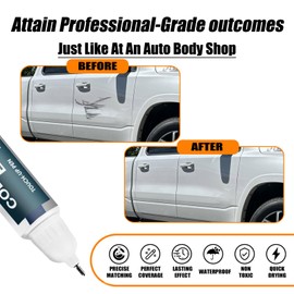 Ivory White Tri-Coat Pearl-Coat(PWD/JWD) Touch Up Paint Compatible with Dodge Ram, Car Paint Pen Scratch Repair Two-In-One Touch Up Paint, Premium Car Scratch Remover for Deep Scratches