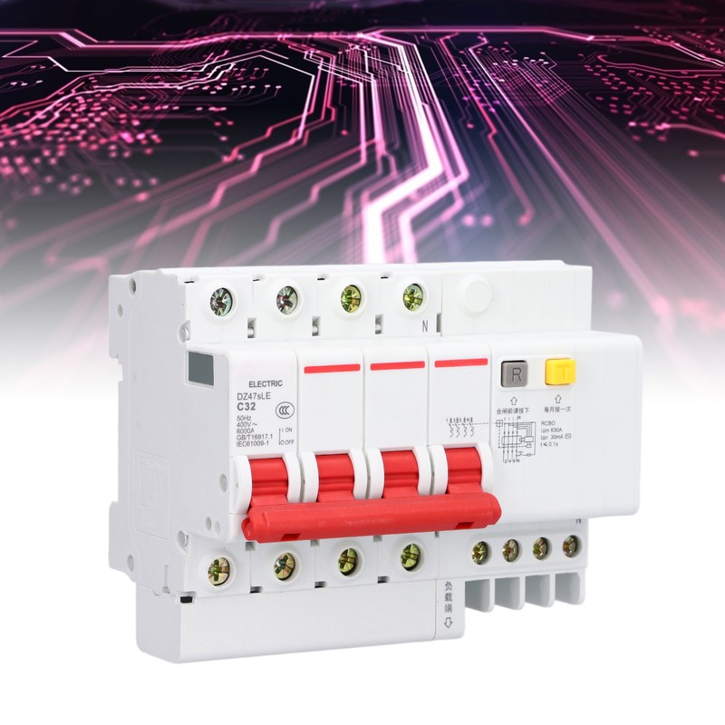 C32 Miniature Circuit Breaker 4P+N Leakage Protection for Rural Network