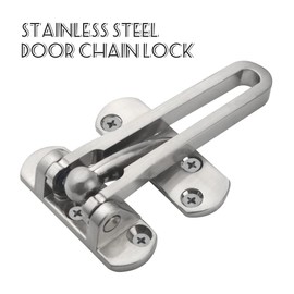 XINMEIWEN 2Pack Thicken Solid Aluminium Alloy Door Lock Catch for Home Security Swing Bar Door Guard Clasp Lock for Kids Reinforcement U-Swing Door Catch Locks for Home Hotel Apartment