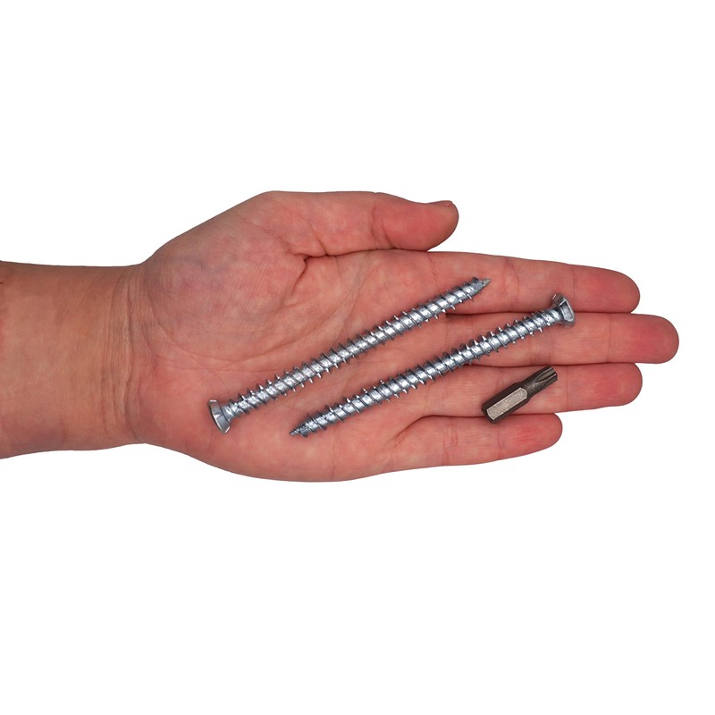 SKIR'CO (Pack of 10) Concrete Screws Galvanised 7.5 x 92mm