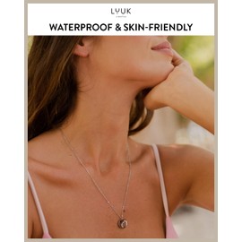 LUUK LIFESTYLE Necklace with unicorn coin pendant, birthday gift for daughter, non tarnish, girly jewlery, water resistant, silver