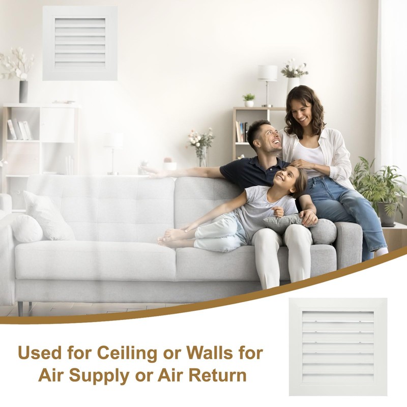 PATIKIL 10" x 10" Aluminum Return Grille, Air Supply Vent