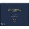 Waterman Cartuchos de Tinta estándar Grandes permanentes, Color Negro