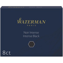 Waterman Cartuchos de Tinta estándar Grandes permanentes, Color Negro
