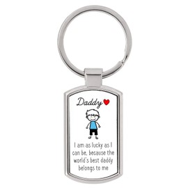 Drifting Ducks Sentimental Keepsake World's Best Daddy Metal Keyring Fathers Day Birthday Gift From Son