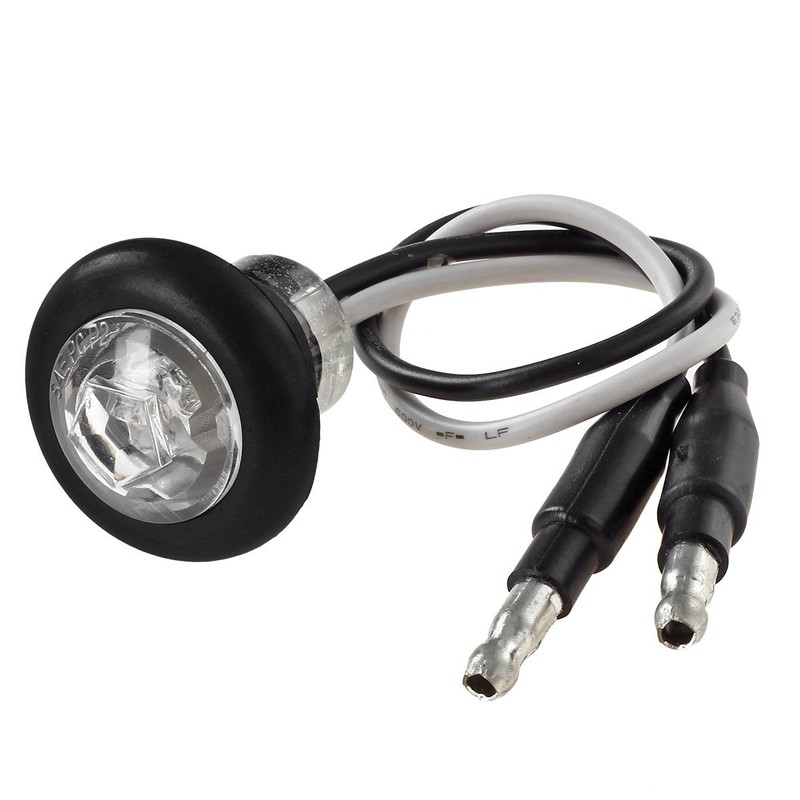 Partsam 10x 3/4" Mini Round Red Led Side Marker Lights