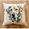 Anonymous Gifting Watercolour dog printed cushion cover - perfect for