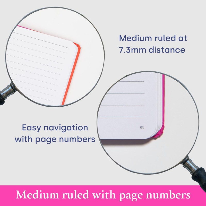 Yop & Tom Contrast Lined Journal - A5 Notebook -