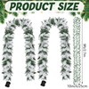 Craftsatin 2 Pcs 9ft Pre Lit Snow Flocked Christmas Garland