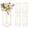 Fullvaseer 5Pcs 31.5Inch Gold Flower Stand Centerpieces for Wedding,Metal Column