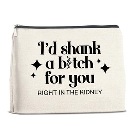 YeleY Friendship for Women Friends Her - Funny Friend Makeup Bag Gift for Women Best Friend Bestie Soul Sister BFF - Friendship Cosmetic Bag Makeup Zipper Pouch