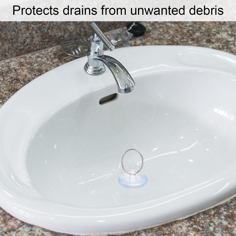 uxcell Rubber Sink Plug, Clear Drain Stopper Fit 1-1/2" to