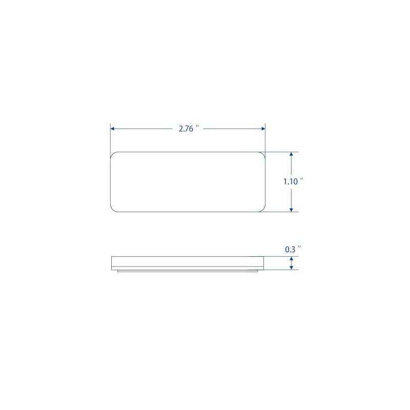MFC PRO Rectangular Safety Stick-on Reflector Truck Trailer Warning Reflective