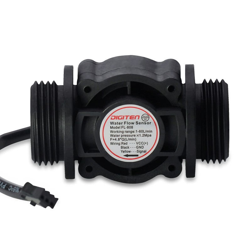 DIGITEN G1" Water Flow Hole Effect Sensor Switch Flow Meter