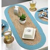 CHARDIN HOME Verona Oval Woven Jute & Cotton Braided Table