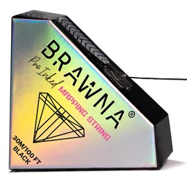 BRAWNA [ 30 m ] Pre-Inked Mapping String for Eyebrow Measuring - Microblading Supply - PMU Supplies - Black