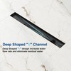 Neodrain 24-Inch Offset Side Outlet Linear Shower Drain with Quadrato