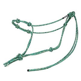 Knotty Girlz Horse Rope Training Halter - 4 Knot 1/4" Stiff Halter Cord - Used by Famous Trainers Multiple Sizes Multiple Colors (Turquoise Camo, Standard)