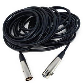 DRUT 10m 3 pin XLR Male Plug To XLR Female Socket, Audio Microphone, Mixer, Speaker Lead Cable 33ft