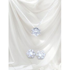 NEW Snowflake silver necklace and earrings SET NEW Snowflake silver necklace and earrings SET / NEW 눈꽃 실버 목걸이 귀걸이 SET NEW 눈꽃 실버 목걸이 귀걸이 SET