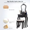Costway Vanity Compact Makeup Dressing Table Stool Set Jewelry Desk