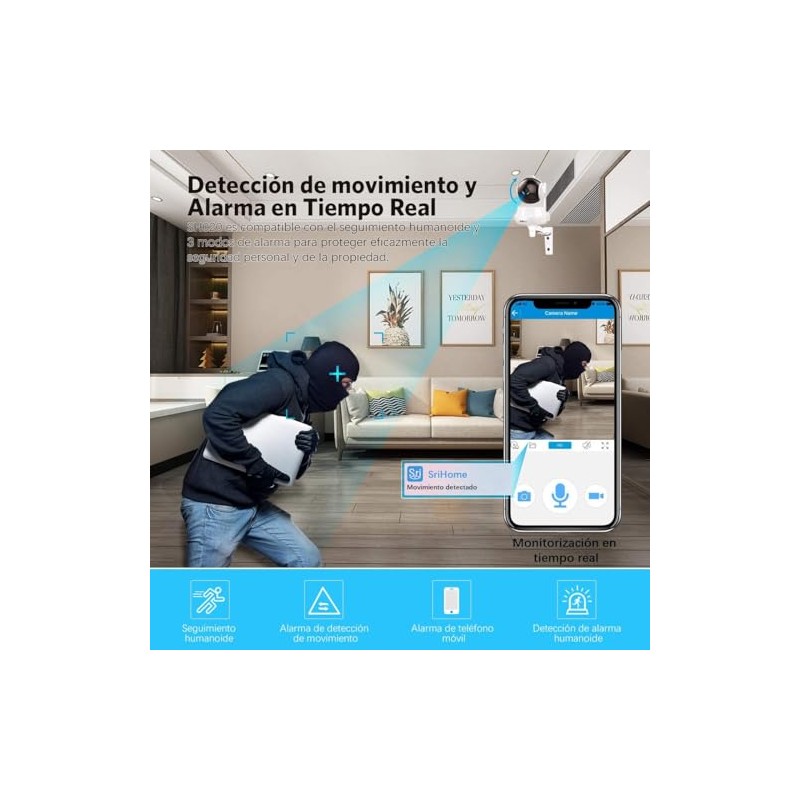 Camaras de Seguridad 3MP Wifi Inalambricas Rotating IP Cámaras Tipo