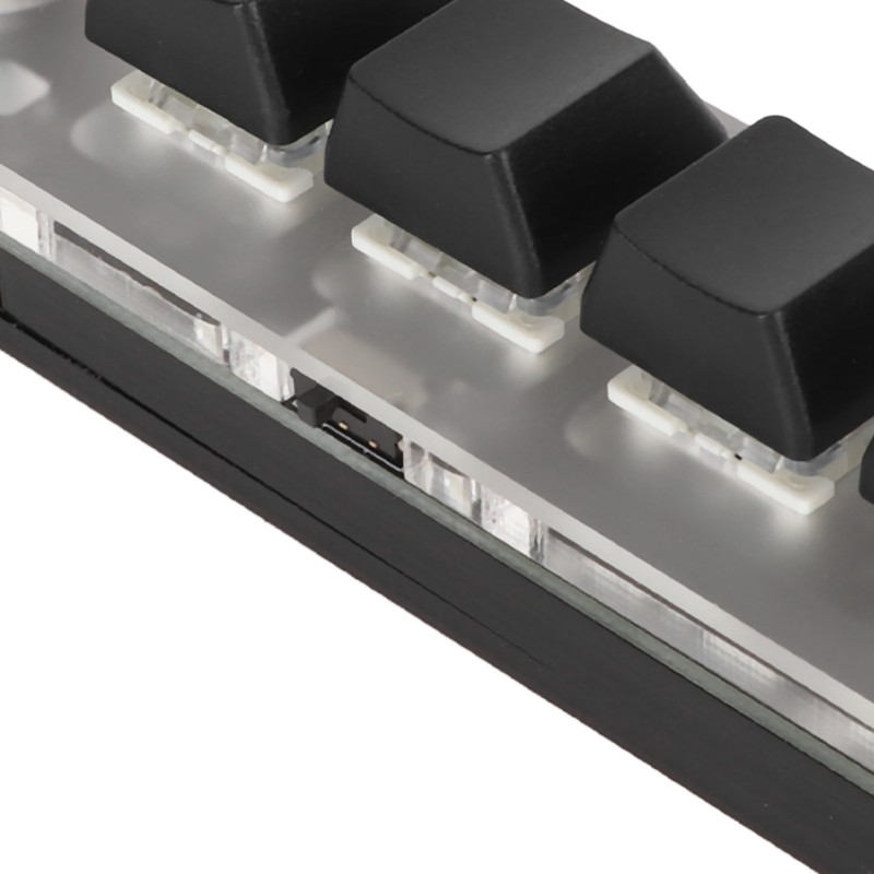 USB Mini 4 Key Keypad with Knob Blue Switch RGB