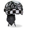 Hot Leathers HWH1115 Checkered Flags Headwrap - One Size Fits