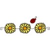 CafePress Flower Ladybug Square Sticker 3 X 3 Square Bumper