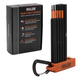 Hex Bit Set - Railer 6 Inch Impact Driver 10pc Metric Hex Bit Set With A Storage Magnetizer Bit Holder & Carabiner. Premium S2 Steel, Ideal For Furniture Screws