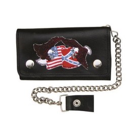 Allstate Leather Men's AL3293 Biker wallet One Size Black