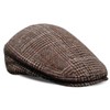 Eternal Leaf FT7006 Men's Tweed Herringbone Hunting Hat, plaid brown