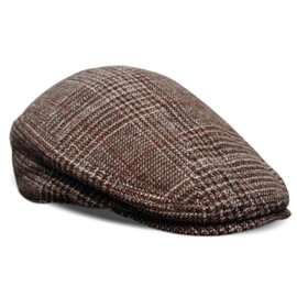 Eternal Leaf FT7006 Men's Tweed Herringbone Hunting Hat, plaid brown
