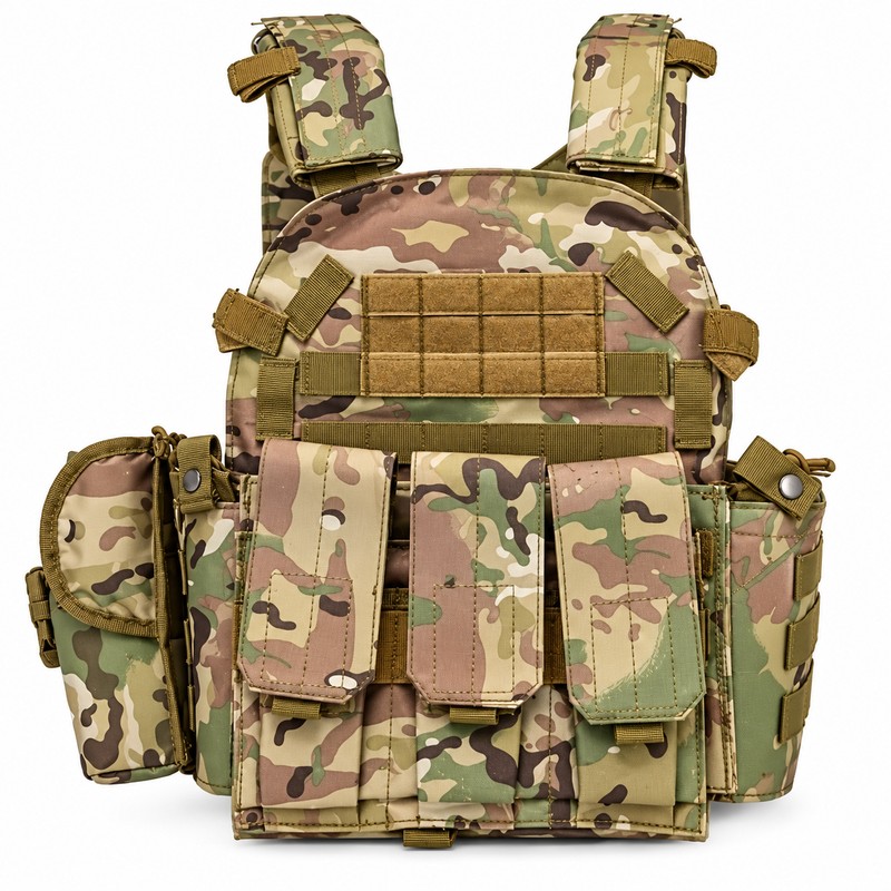 Military Tactical Vest – Adjustable Tactical Gear Carrier for Airsoft,