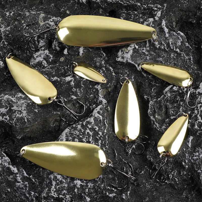 5pcs Fishing Spoon Lures Spinners Baits Hard Metal Jigs Spoon