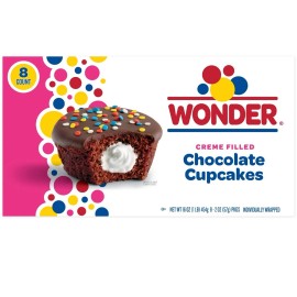 WONDER 🟠 New Limited Edition Wonder Creme Filled  Chocolate Sprinkles Cupcakes 16oz