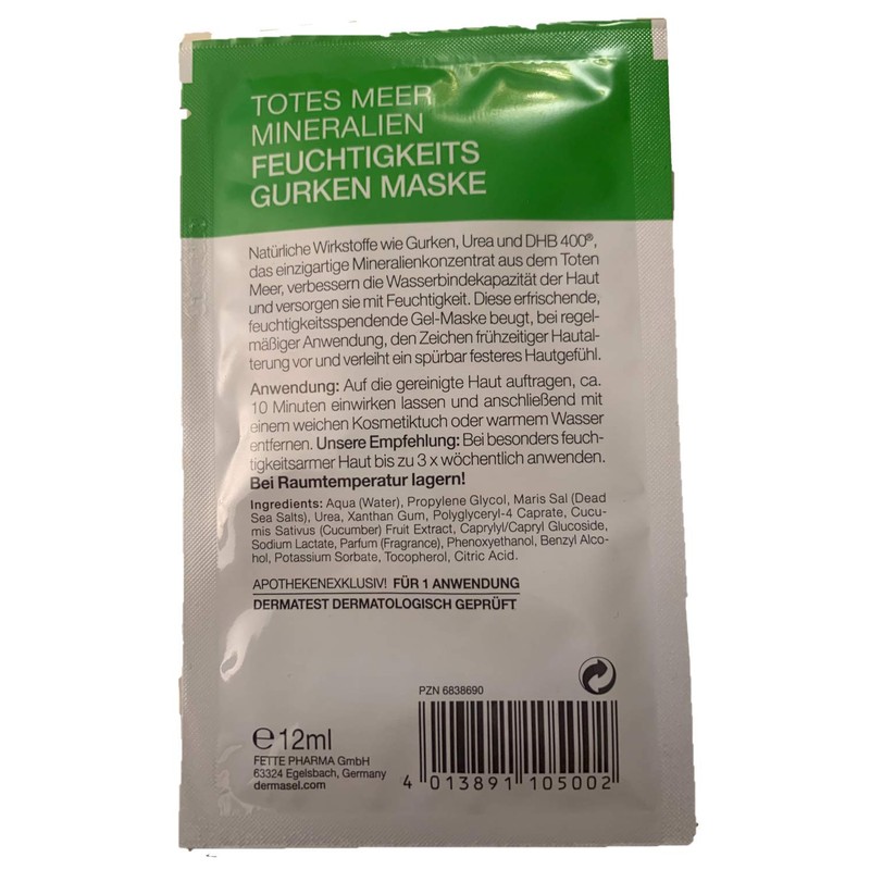 DermaSel Maske Feuchtigkeit SPA, 12 ml